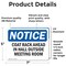 Signmission Coat Rack Ahead In Hall Outside Meeting Room, 7 in W x Rectangle, Vinyl Decal OS-2PACK-NS-D-57-L-10696 - alternate 6
